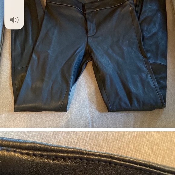 Yigal Azrouel Leather Pants - Black Size 0 13”W x 36”L - Mint - Picture 7 of 10